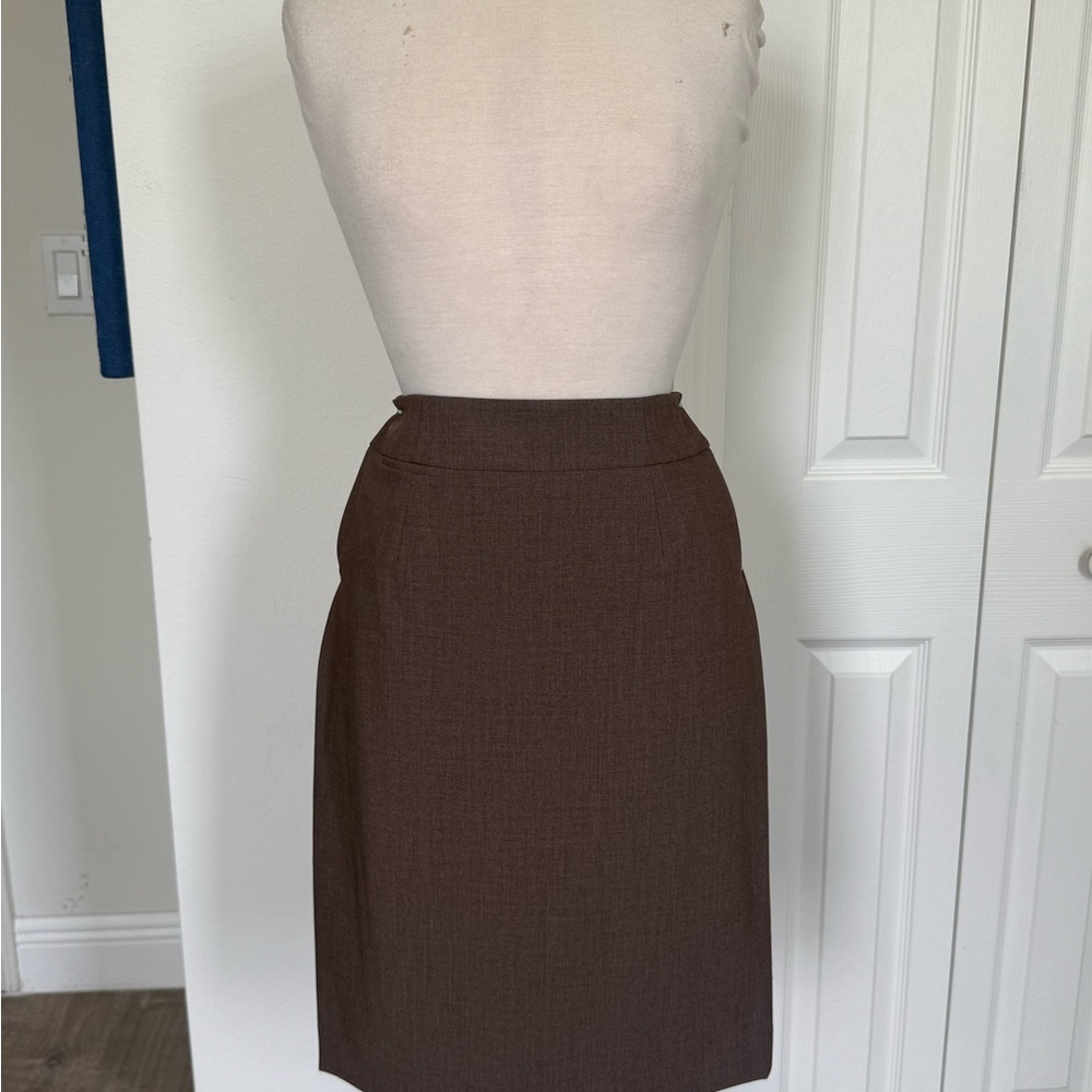 Calvin Klein Brown Pencil Skirt Knee-Length NWOT